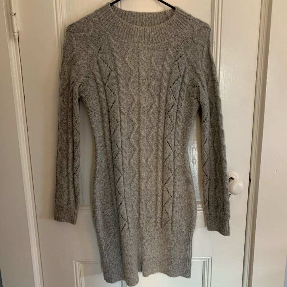 gray sweater dress